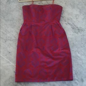 Jcrew strapless printed dress